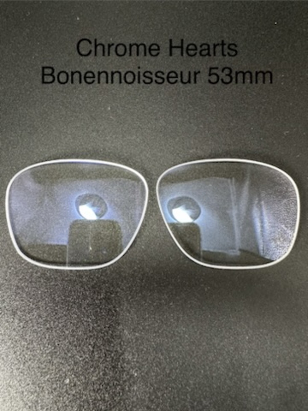 Original Demo Lenses for Chrome Hearts Bonennoisseur Eyewear Clear 53mm New